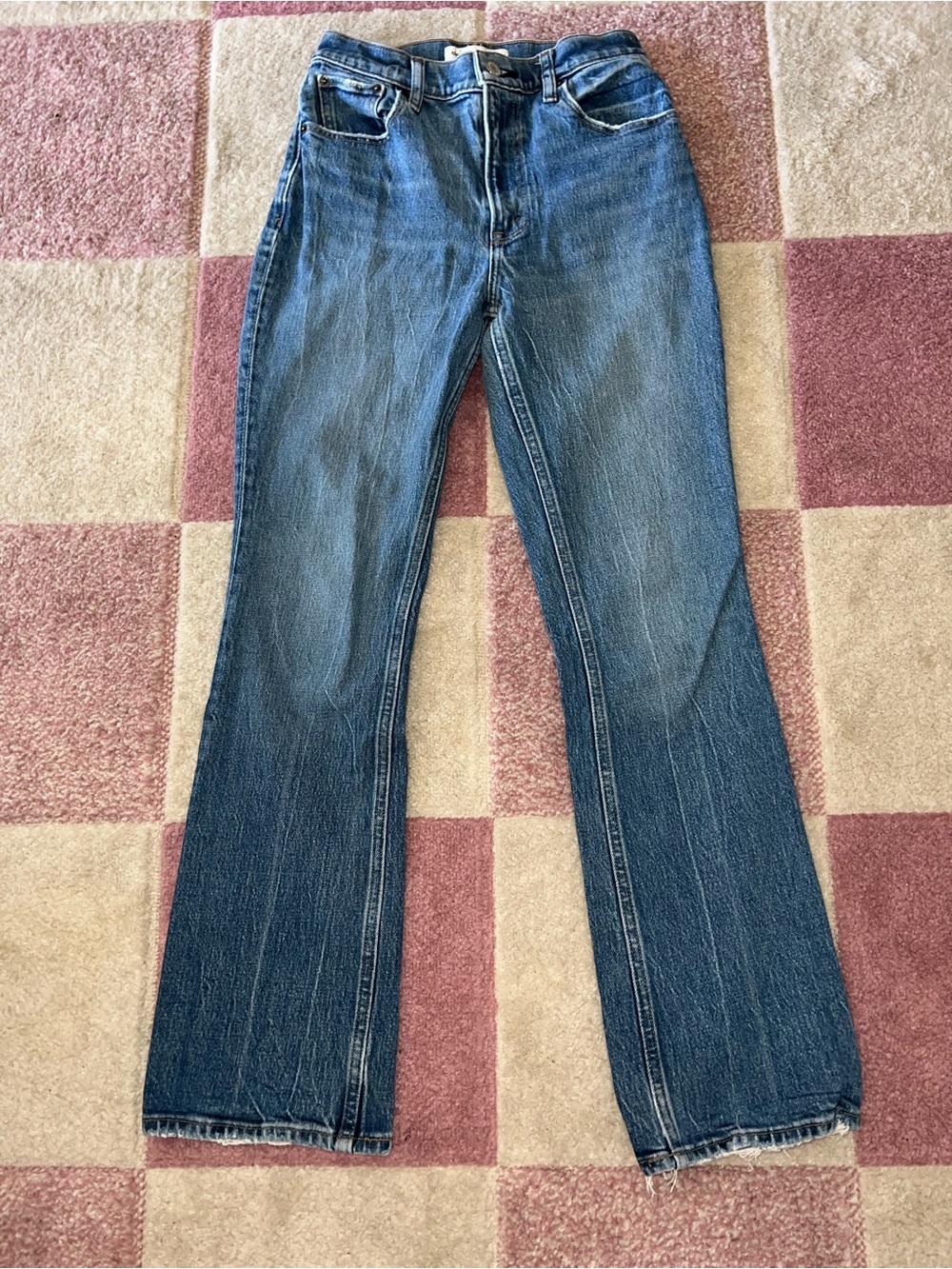Abercrombie Women's Blue Denim Jeans - Straight Fit